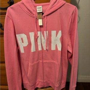 Pink Zip-Up Hoodie, NWT
